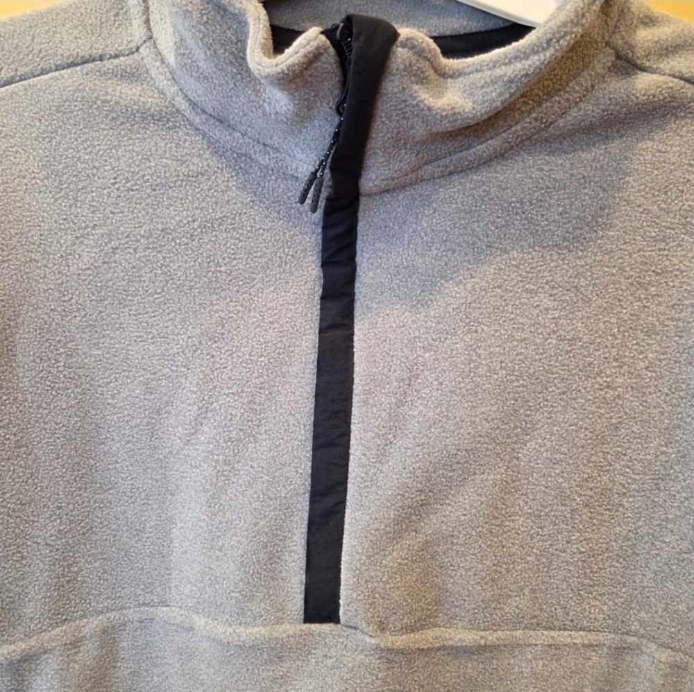 Men’s Polar Fleece High Neck 1/2 Zip Sweatshirt Blue Size Large Outdoor Ranch - Picture 6 of 10